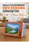 Retro TV Telefon Ekran Büyütücü 12'' HD Görüntü Büyütme Standlı Katlanabilir Telefon Tutucu-1