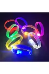 3 Modlu Pilli LED Işıklı Esnek Parti Bilekliği Beyaz-4