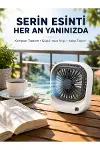 Taşınabilir Şarjlı Masa Fanı Sessiz ve Güçlü Fan Sistemli-1