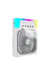 Su Püskürtmeli Mini Klima Fan USB Şarjlı Masaüstü Soğutucu RGB Işıklı-2