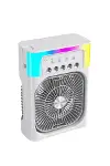 Su Püskürtmeli Mini Klima Fan USB Şarjlı Masaüstü Soğutucu RGB Işıklı-3