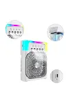 Su Püskürtmeli Mini Klima Fan USB Şarjlı Masaüstü Soğutucu RGB Işıklı-4
