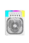 Su Püskürtmeli Mini Klima Fan USB Şarjlı Masaüstü Soğutucu RGB Işıklı-5