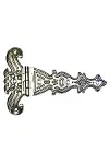 Dekoratif, Sac Tek Kuyruklu Menteşe - 69x102 Mm, Büyük, Nikel, 100 Adet-1