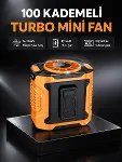 Dijital Ekranlı Turbo Mini Fan – 3 Kademeli Hız, Sessiz Çalışma ve Type-C Şarj-1