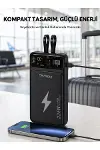 Powerbank Dahili Ekranlı 10000 mAh Çift Kablolu Yeni Nesil-1