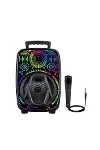 8 İnç Taşınabilir Karaoke Hoparlör Mikrofonlu RGB Işıklı Bluetooth Speaker-2