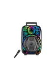8 İnç Taşınabilir Karaoke Hoparlör Mikrofonlu RGB Işıklı Bluetooth Speaker-3