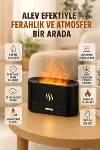 Alev Efektli Ultrasonik Aroma Difüzörü 180 ML LED Işıklı Hava Nemlendirici-2