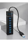 7 Girişli USB 3.0 Hub 5Gbps LED Göstergeli USB Çoğaltıcı-4