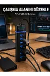 7 Girişli USB 3.0 Hub 5Gbps LED Göstergeli USB Çoğaltıcı-1