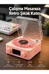 Retro Bluetooth Hoparlör – Kristal Ses, Gece Lambası, Saatli Tasarım Yeni Nesil-1