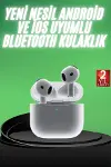 Yeni Nesil Bluetooth Kulaklık Beyaz Çağrı Cevaplayabilen Kablosuz-2