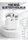 Yeni Nesil Bluetooth Kulaklık Beyaz Çağrı Cevaplayabilen Kablosuz-1