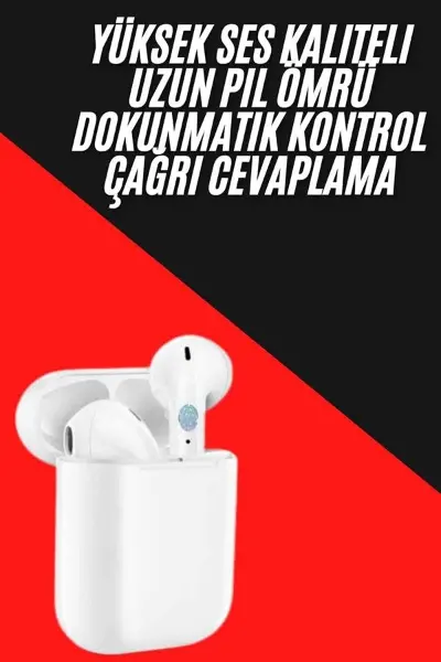 Yeni Nesil Çift Mikrofonlu Dokunmatik Kablosuz Bluetooth Kulaklık - AZOONO8964-2010