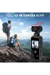 4K Ultra HD Aksiyon Kamerası 270° Geniş Açı Döner Klips Su Geçirmez Kılıf WiFi Kamera-3