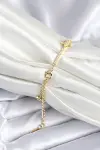 Pirinç Gold Renk Yıldız Model Kadın Bileklik-2
