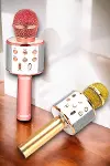 Kablosuz Bluetooth Karaoke Mikrofon USB ve AUX Girişli, Yüksek Ses Kalitesi-2