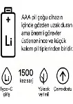 Type-C Şarjlı 800MWH 1.5V Şarj Edilebilir 2’li AAA İnce Pil - Lityum Iyon Batarya-3