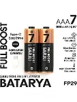 Type-C Şarjlı 800MWH 1.5V Şarj Edilebilir 2’li AAA İnce Pil - Lityum Iyon Batarya-1