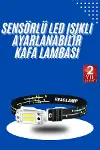 Kafa Lambası, Su Geçirmez Kafa Feneri 3 Mod Aydınlatma-1