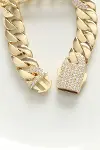 Vip Seri Pirinç Ortası Zirkon Taşlı Gold Renk Gurmet Bileklik-3