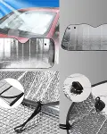 Metalize Reflektör Yüzeyli UV Koruyucu Araç Güneşliği – Serin ve Güvenli Sürüşler İçin-5