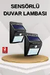 Solar Sensörlü Duvar Lambası Bahçe Lamba 20 Led Işık-2