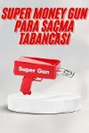 Kırmızı Parti Oyuncağı Para Saçma Fırlatma Tabancası Makinesi Super Money-2