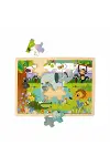 S01002909 WOODEN PUZZLE VEHICLES ANMALS 5 PCS 2 AST-1