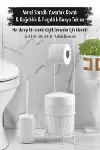 Metal Standlı Yuvarlak Kovalı & Kağıtlıklı & Fırçalıklı Beyaz Banyo Takımı-1