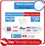 Easy Clean Çamaşır Suyu Katkılı Mopa Uyumlu Yer Temizlik Havlusu&Mendili 3x50 (150 Yaprak)-1