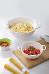 Akrilik Beyaz 2 Li Süzgeç Seti ( Makarna & Pirinç Süzgeci )-2