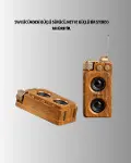 Ahşap Tarzı Kablosuz Hoparlör 5W Güçlü Bass TF USB AUX-3