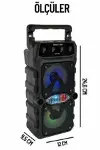 Büyük Boy Bluetooth Hoparlör Çoklu Bağlantı Çift Çıkışlı Taşınabilir Kesintisiz-3