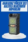 Büyük Boy Bluetooth Hoparlör Çoklu Bağlantı Çift Çıkışlı Taşınabilir Kesintisiz-1