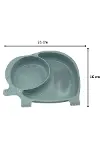 Bebek ve Çocuk için Sevimli Fil Model Desenli Yemek Bebek Mama Kabı Bölmeli Tabak-3
