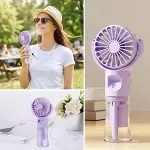 4 Kademeli Spreyli Şarjlı El Fanı – Boyuna Asılabilir USB Şarjlı Taşınabilir Mini Fan F4-2