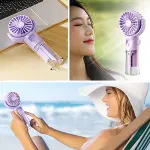 4 Kademeli Spreyli Şarjlı El Fanı – Boyuna Asılabilir USB Şarjlı Taşınabilir Mini Fan F4-3