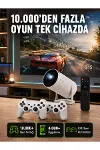 TÇift Kollu Tasarımlı Kablosuz Projeksiyon – 4K, 10.000 Oyun ve Smart App Desteği Yeni Nesil-1