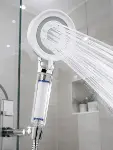 Şeffaf Filtre Hazneli Duş Başlığı Güçlü Akışlı Pratik Banyo Duşu-5