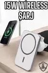 araç uyumlu Kablosuz 15W Taşınabilir Şarj Aleti Çift Kablo Yeni Nesil-2