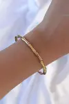 316L Çelik Gold Renk Kemik Model Bileklik-2