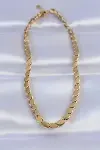 316L Çelik Gold Renk Arpa Model Kolye-2