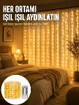 Dekoratif Perde Peri Led Günışığı Renk 8 Fonksiyonlu Işık Yeni Nesil-1