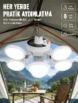 USB ve Solar Şarjlı Katlanabilir 5 Taraflı LED Lamba-1