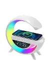 RGB Işıklı Kablosuz Şarjlı Bluetooth Hoparlör Saat ve Alarm Özellikli-2
