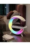 RGB Işıklı Kablosuz Şarjlı Bluetooth Hoparlör Saat ve Alarm Özellikli-1