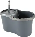 Kendinden Sıkma Paspas ve Kova Seti, 16 Litre, Gri-7