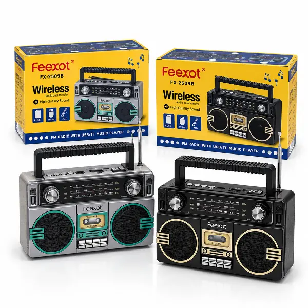 PL-4729 ŞARJLI - HOPARLÖR BLUETOOTH İBRELİ FM RADYO MP3 USB - TF PLAYER SPEAKER FX-2509B (4745)